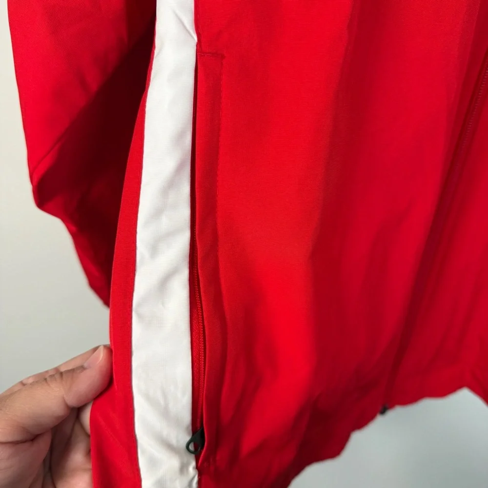 Vintage Nike Y2K Windbreaker‎ Jacket Red and White 2XL
